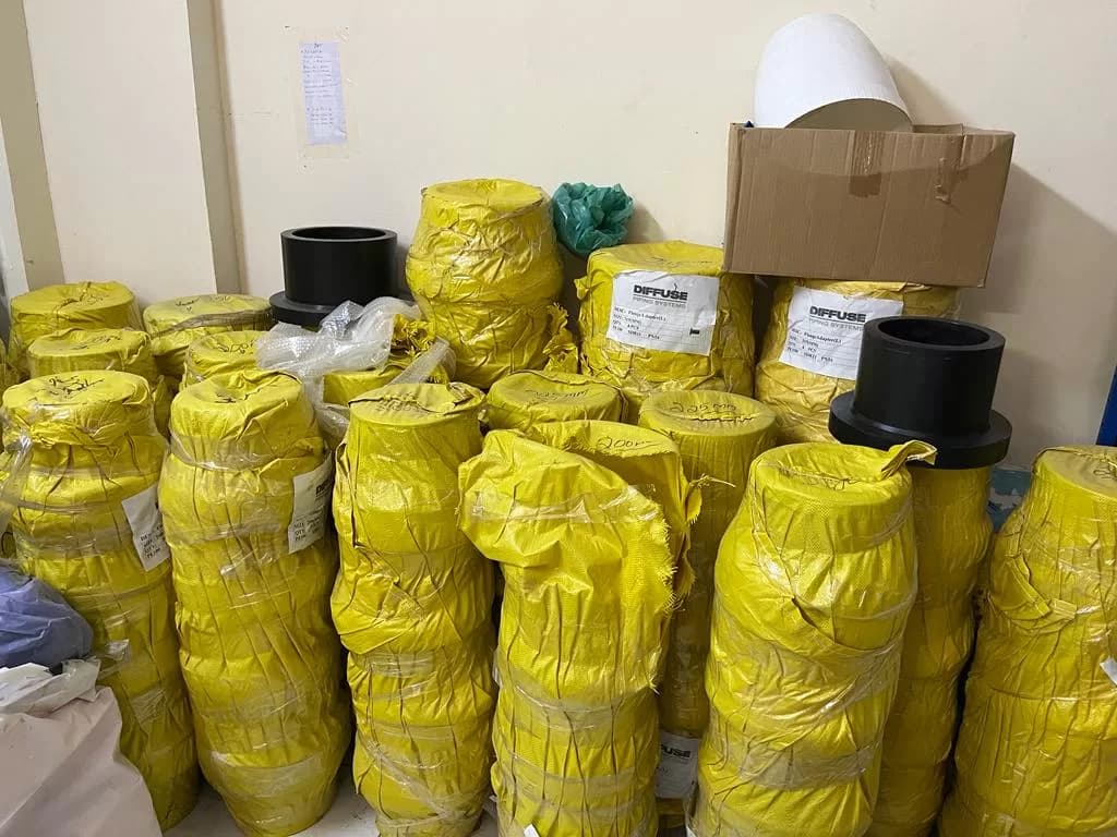 HDPE and plumbing fittings inventory in Abu Dhabi