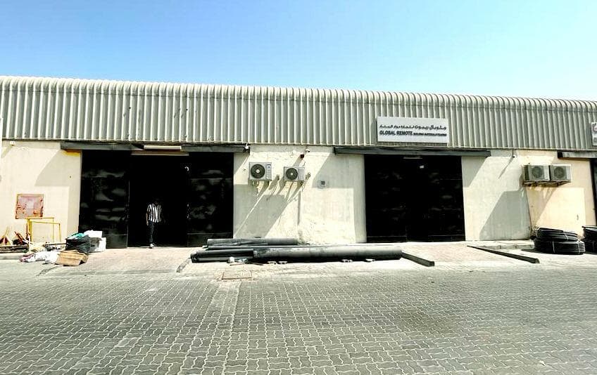 Global Remote Musaffah warehouse stocking HDPE pipes and building materials in Abu Dhabi